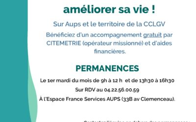 Rénovation de l’habitat : permanences à Aups