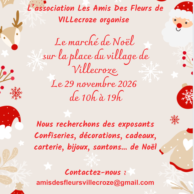 MARCHÉ de NOËL : appel à exposants